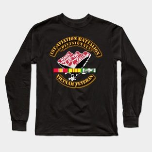 1st Aviation Battalion(Divisional) w SVC Ribbon Long Sleeve T-Shirt